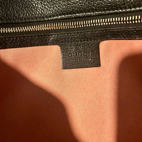Gucci Black Satchel Bag with Gold Logo. - Picture 2 of 7